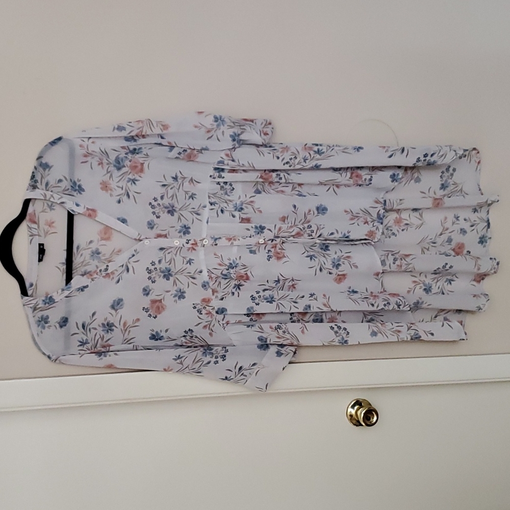 Sheer Floral Tunic